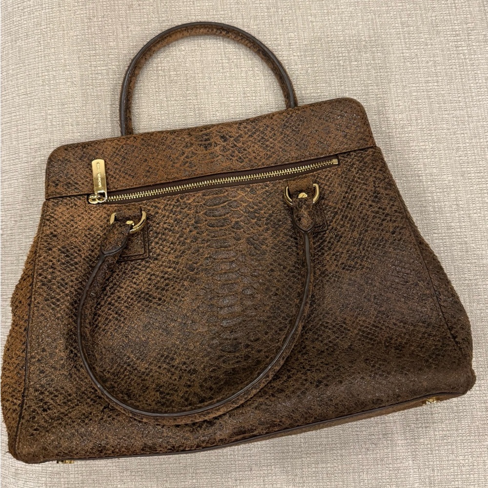 Michael Kors Python Snakeskin Leather Satchel - image 2